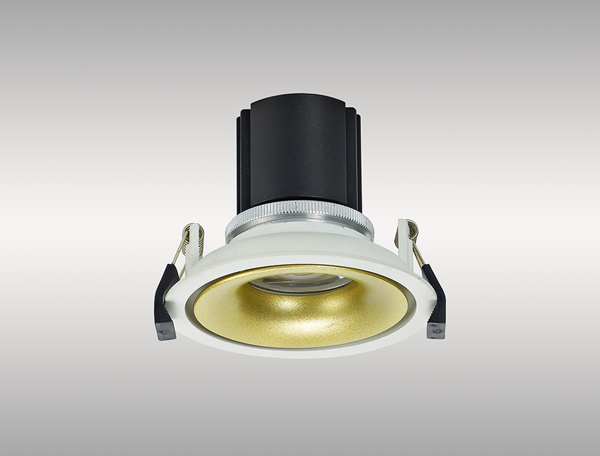 Bolor 9 Tridonic Powered 9W 3000K 840lm 24° CRI>90 LED Engine White/Gold Fixed Recessed Spotlight, IP20 DM202032  Dlux Bolor 9